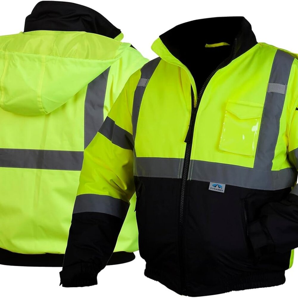 New RJ32 Series Waterproof Hi-Vis Orange Lime Bomber Jacket with Quilted Lining